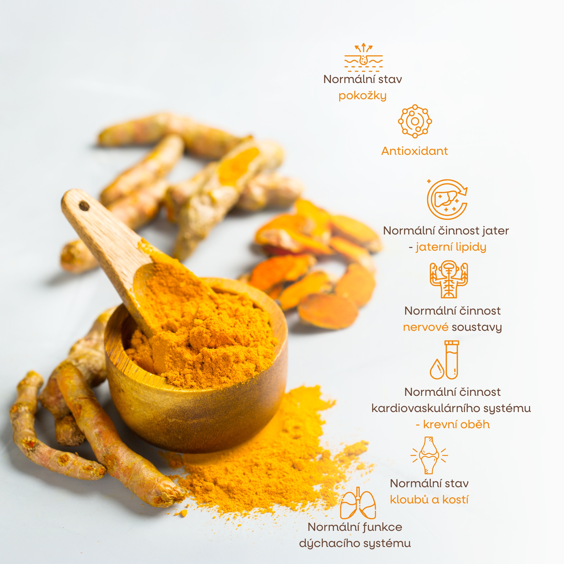 BrainMax Pure Turmeric Powder, Kurkuma BIO prášek, 100 g